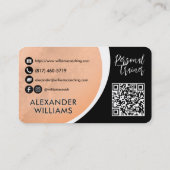 Moderne Dynamic QRcode Personal Trainer Fitness Visitenkarte (Rückseite)