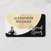 Moderne Dynamic QRcode Personal Trainer Fitness Visitenkarte (Vorderseite)