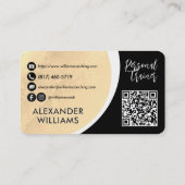 Moderne Dynamic QRcode Personal Trainer Fitness Visitenkarte (Rückseite)