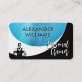 Moderne Dynamic QRcode Personal Trainer Fitness Visitenkarte (Vorderseite)