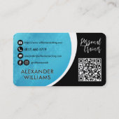 Moderne Dynamic QRcode Personal Trainer Fitness Visitenkarte (Rückseite)