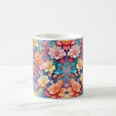 Moderne dynamische Blume Kunstmuster Kaffeetasse (Mittel)