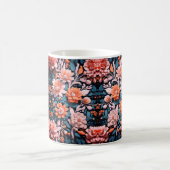 Moderne dynamische Boho Blume Kunstmuster Kaffeetasse (Mittel)