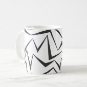 Moderne, dynamische, einfache, mutige abstrakte Gr Kaffeetasse (Vorderseite Links)