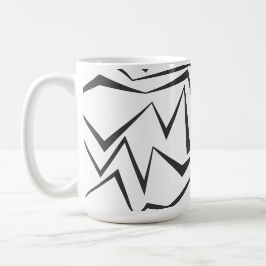 Moderne, dynamische, einfache, mutige abstrakte Gr Kaffeetasse (Links)