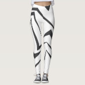 Moderne, dynamische, einfache, mutige abstrakte Gr Leggings (Vorderseite)