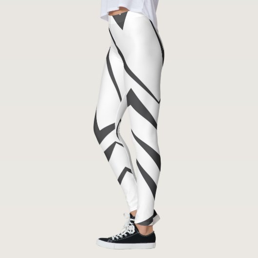 Moderne, dynamische, einfache, mutige abstrakte Gr Leggings (Links)