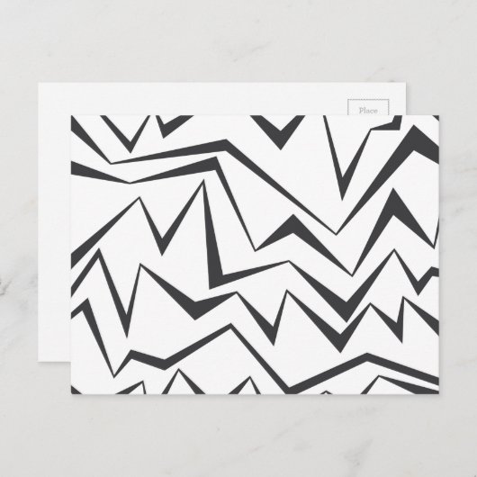 Moderne, dynamische, einfache, mutige abstrakte Gr Postkarte (Vorne/Hinten)