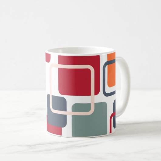 Moderne Eames Rechtecke 4 Kaffeetasse (VorderseiteRechts)