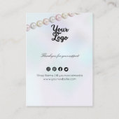 Moderne Earring Card Business Card Visitenkarte (Rückseite)