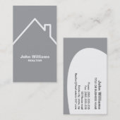 Moderne Echtzeit-Echtzeit-Anwesen-Graukarte Visitenkarte (Vorne/Hinten)