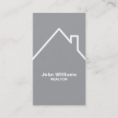 Moderne Echtzeit-Echtzeit-Anwesen-Graukarte Visitenkarte (Vorderseite)