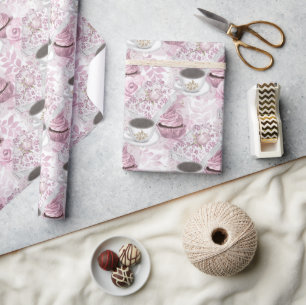 Moderne eckige Blumenmuster-Geschenkverpackung Geschenkpapier