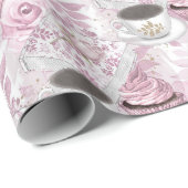 Moderne eckige Blumenmuster-Geschenkverpackung Geschenkpapier (Rolleneckpunkt)