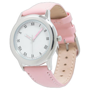 Moderne Edelstahl-Uhr für Kinder in Rosa Armbanduhr