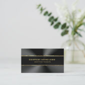 Moderne Edelstahl- und Goldakzente Visitenkarte (Stehend Vorderseite)