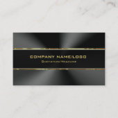 Moderne Edelstahl- und Goldakzente Visitenkarte (Vorderseite)