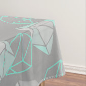 Moderne Edelsteine Muster Gray & Aqua Tischdecke (Beispiel)