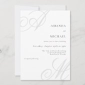 Moderne Edge-Elegant-Minimal-Monogram-Hochzeit Einladung (Vorderseite)