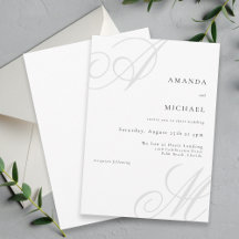 Moderne Edge-Elegant-Minimal-Monogram-Hochzeit
