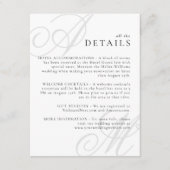 Moderne Edge-Elegant-Minimal-Monogramm-Details Begleitkarte (Vorderseite)