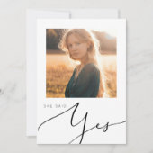 Moderne Edgy Foto Bridal Dusche Einladung (Vorderseite)