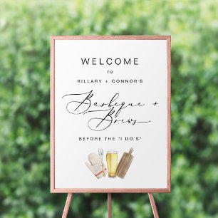 Moderne Edgy Probe Kalligraphie GRILLEN & Brews-Ze Poster