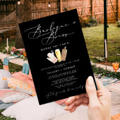 Moderne Edgy Seine & Hers Calligraphy GRILLEN & Br Einladung