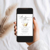 Moderne Edgy Seine & Hers Calligraphy GRILLEN & Br Einladung