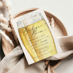 Moderne Edgy Seine & Hers Calligraphy GRILLEN & Br Einladung