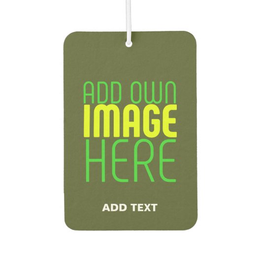 MODERNE EDITABLE ARMY GREEN IMAGE TEMPLATE AUTOLUFTERFRISCHER (Vorderseite)