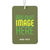 MODERNE EDITABLE ARMY GREEN IMAGE TEMPLATE AUTOLUFTERFRISCHER (Rückseite)