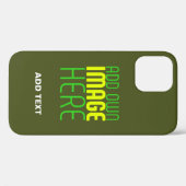 MODERNE EDITABLE ARMY GREEN IMAGE TEMPLATE Case-Mate iPhone HÜLLE (Rückseite (Horizontal))