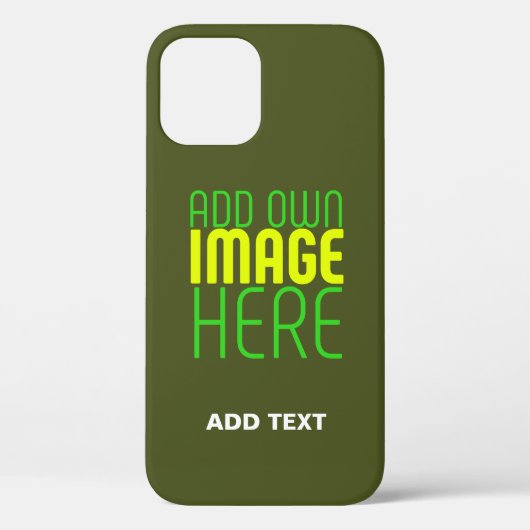 MODERNE EDITABLE ARMY GREEN IMAGE TEMPLATE Case-Mate iPhone HÜLLE (Rückseite)