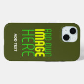 MODERNE EDITABLE ARMY GREEN IMAGE TEMPLATE Case-Mate iPhone HÜLLE (Rückseite (Horizontal))