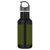 MODERNE EDITABLE ARMY GREEN IMAGE TEMPLATE EDELSTAHLFLASCHE (Rückseite)