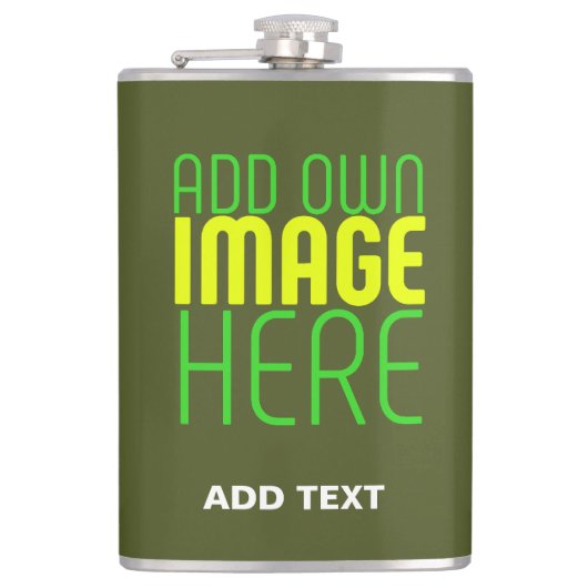 MODERNE EDITABLE ARMY GREEN IMAGE TEMPLATE FLACHMANN (Vorderseite)