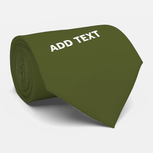 MODERNE EDITABLE ARMY GREEN IMAGE TEMPLATE KRAWATTE (Gerollt)