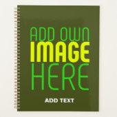 MODERNE EDITABLE ARMY GREEN IMAGE TEMPLATE PLANER (Vorderseite)