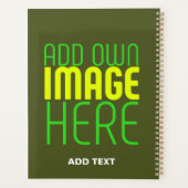 MODERNE EDITABLE ARMY GREEN IMAGE TEMPLATE PLANER (Rückseite)