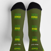 MODERNE EDITABLE ARMY GREEN IMAGE TEMPLATE SOCKEN (Oben)
