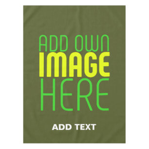 MODERNE EDITABLE ARMY GREEN IMAGE TEMPLATE TISCHDECKE