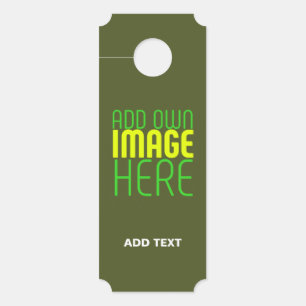 MODERNE EDITABLE ARMY GREEN IMAGE TEMPLATE TÜRANHÄNGER