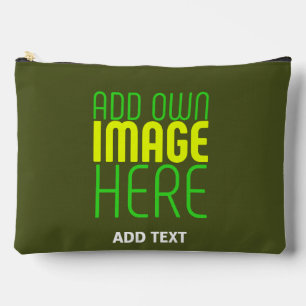 MODERNE EDITABLE ARMY GREEN IMAGE TEMPLATE ZUBEHÖRTASCHE