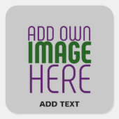 MODERNE EDITABLE ASH IMAGE TEMPLATE GIFTING QUADRATISCHER AUFKLEBER (Vorderseite)