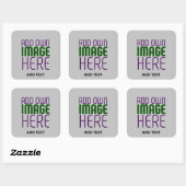MODERNE EDITABLE ASH IMAGE TEMPLATE GIFTING QUADRATISCHER AUFKLEBER (Blatt)