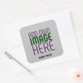 MODERNE EDITABLE ASH IMAGE TEMPLATE GIFTING QUADRATISCHER AUFKLEBER (Umschlag)