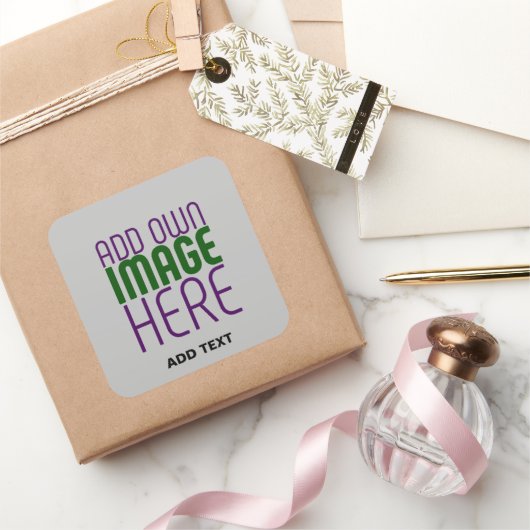 MODERNE EDITABLE ASH IMAGE TEMPLATE GIFTING QUADRATISCHER AUFKLEBER (Schenken)