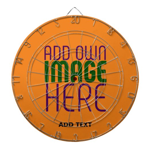 MODERNE EDITABLE DUNK ORANGE IMAGE-TEMPLATE DARTSCHEIBE (vorne)