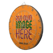 MODERNE EDITABLE DUNK ORANGE IMAGE-TEMPLATE DARTSCHEIBE (Vorderseite rechts)